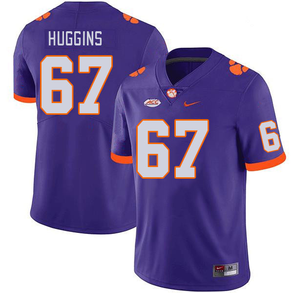 Clemson Tigers #67 Albert Huggins College Football Jerseys Stitched Sale-Purple
